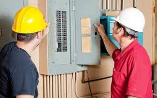 Electricians by circuit box